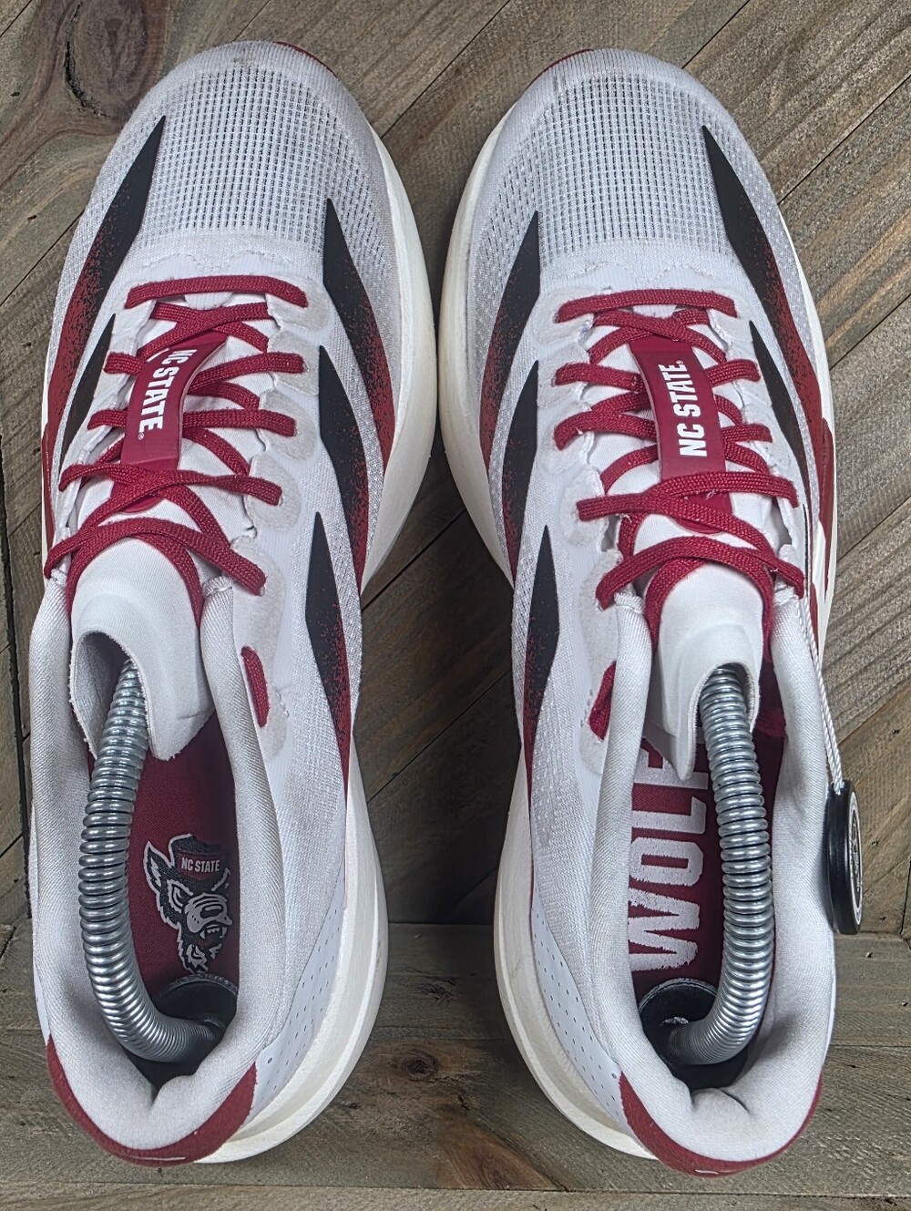 Adidas Adizero Evo SL NC State Wolfpack Mens Athletic Sneakers Size 8.5 JQ4571. - Picture 7 of 9